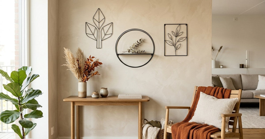 How To Refresh Your Home For Fall With Minimalist Metal Wall Accessories