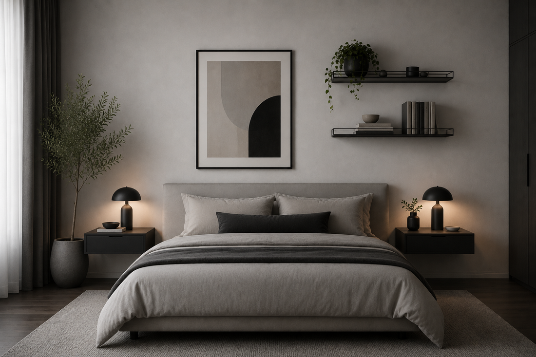 How To Style A Modern Bedroom With Floating Nightstands And Minimalist Wall Shelves