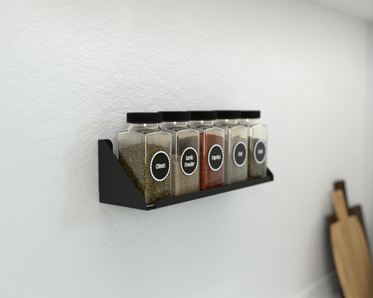 SPICERO Wall Mounted Modern Metal Spice Rack for Kitchen Organization