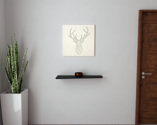 NEXORA - Modern Black Metal Floating Shelf | DnzHomeDesign