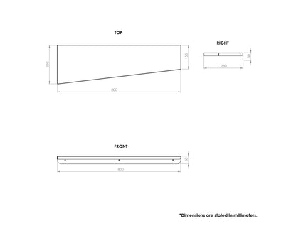 NEXORA - Modern Black Metal Floating Shelf | DnzHomeDesign