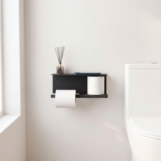 NIXUS Toilettenpapierhalter mit Ablage