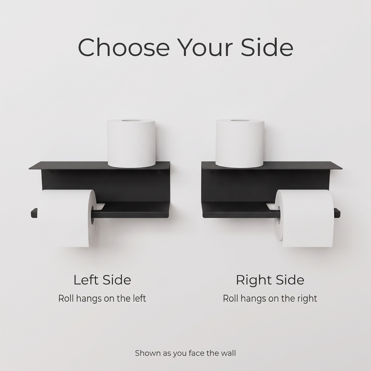 NIXUS Modern Toilet Paper Holder Shelf