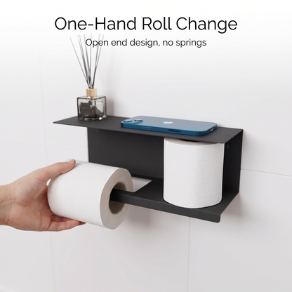 NIXUS Modern Toilet Paper Holder Shelf