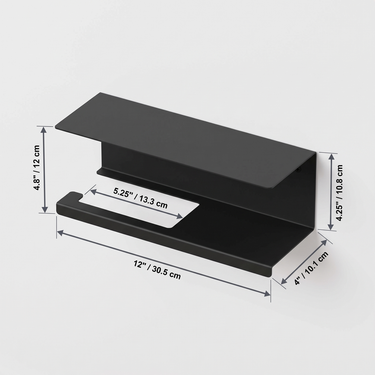 NIXUS Modern Toilet Paper Holder Shelf