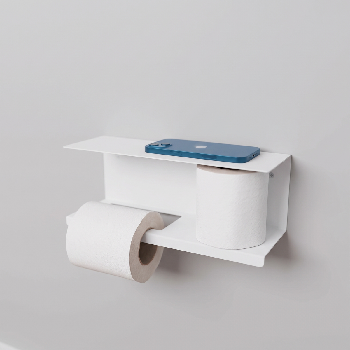 NIXUS Modern Toilet Paper Holder Shelf