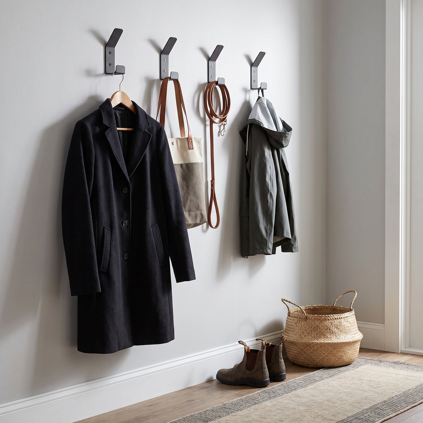 HELIOS Metal Wall Hooks: Wall-Mounted Hook Set | DnzHomeDesign