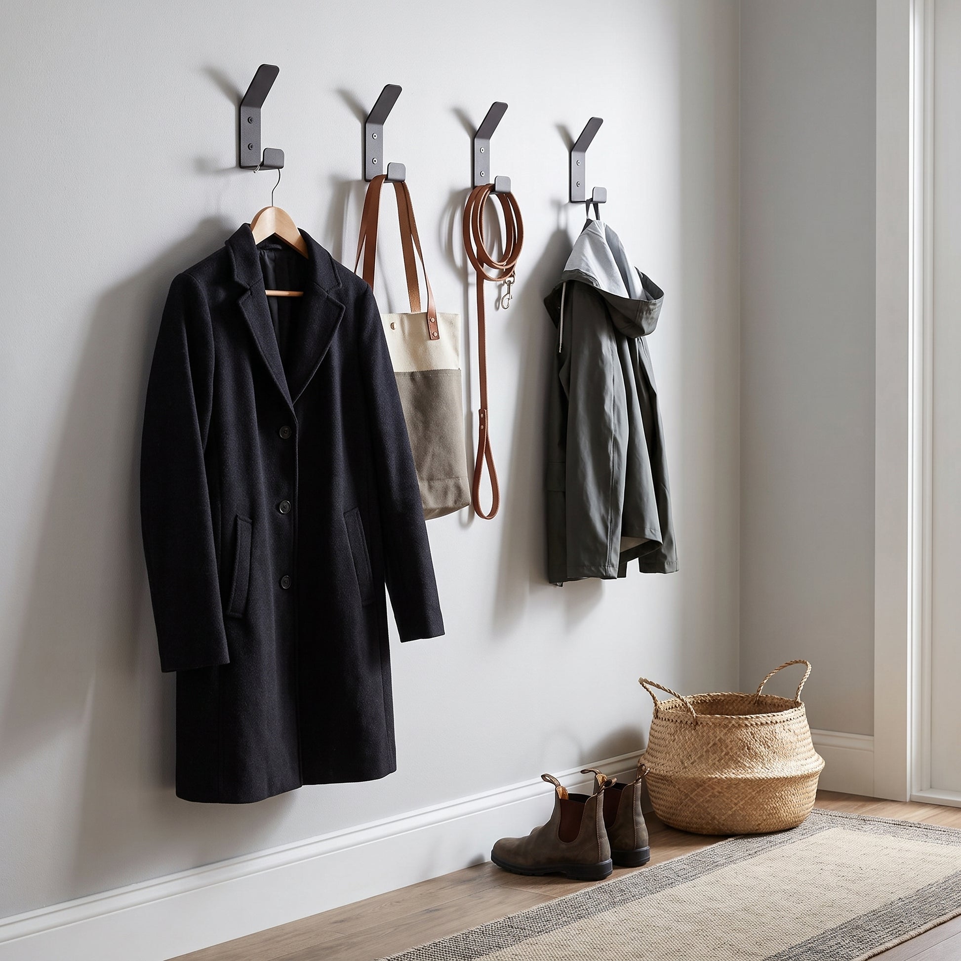 HELIOS Metal Wall Hooks: Wall-Mounted Hook Set | DnzHomeDesign