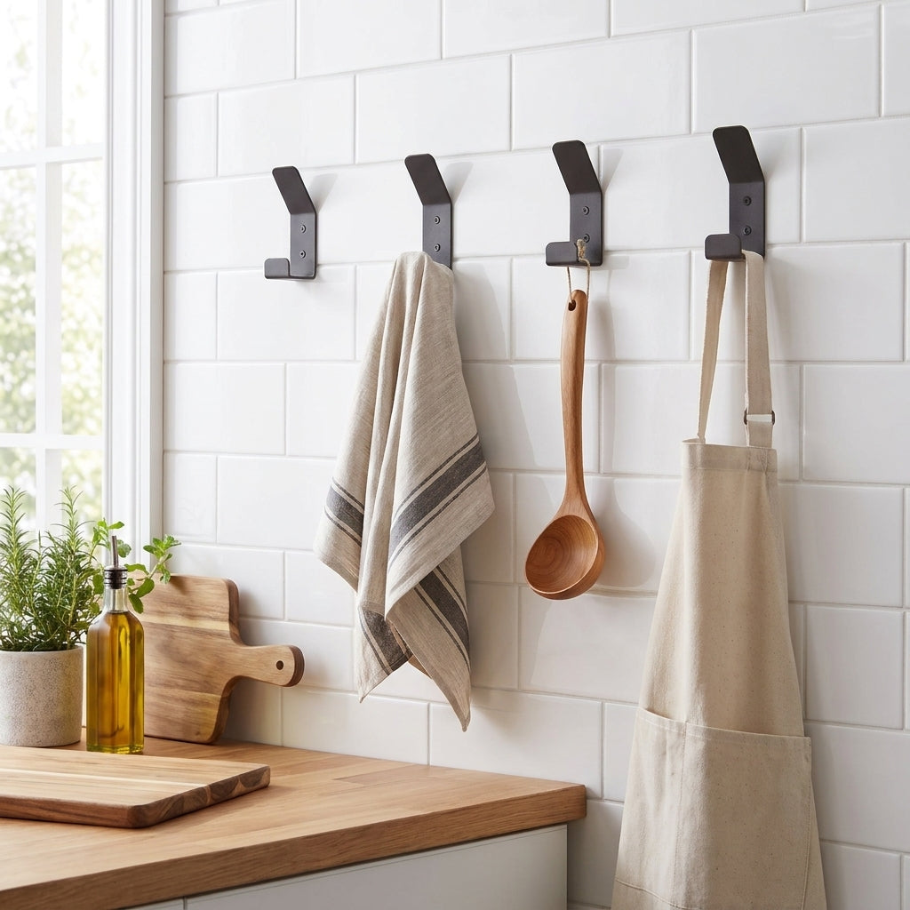 HELIOS Metal Wall Hooks: Wall-Mounted Hook Set | DnzHomeDesign