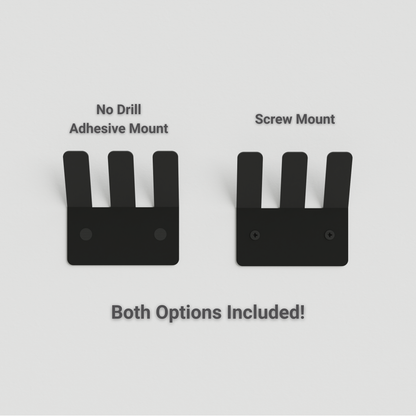 TRIVEXA Minimalist Wall Hook Rack with 3 Hooks, Metal Coat Hanger, Modern Entryway Organizer, Adhesive or Screw Mount