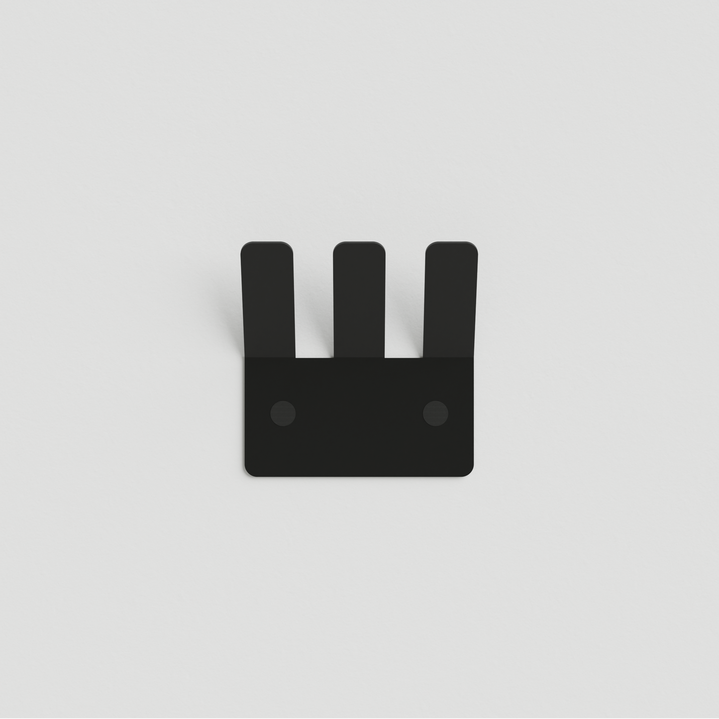 TRIVEXA Minimalist Wall Hook Rack with 3 Hooks, Metal Coat Hanger, Modern Entryway Organizer, Adhesive or Screw Mount