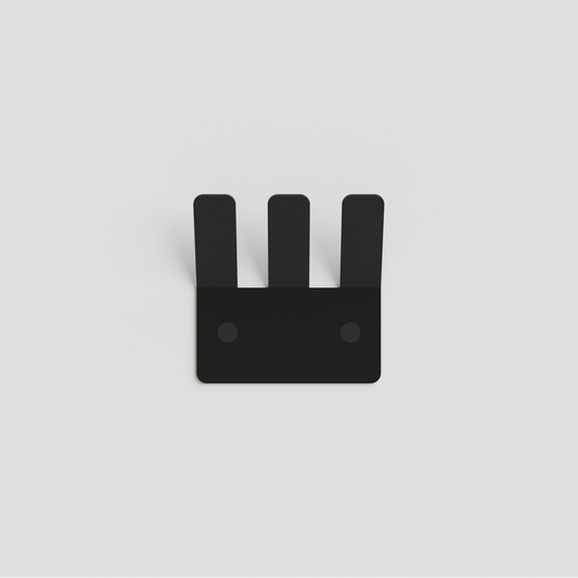 TRIVEXA Minimalist Wall Hook Rack with 3 Hooks, Metal Coat Hanger, Modern Entryway Organizer, Adhesive or Screw Mount