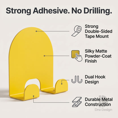 ARKO No-Drill Wall Hook - Adhesive Key Holder & Towel Hook Set