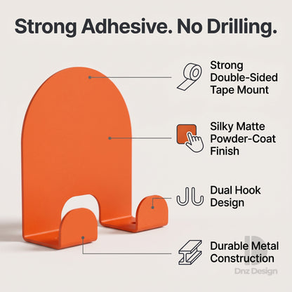 ARKO No-Drill Wall Hook - Adhesive Key Holder & Towel Hook Set