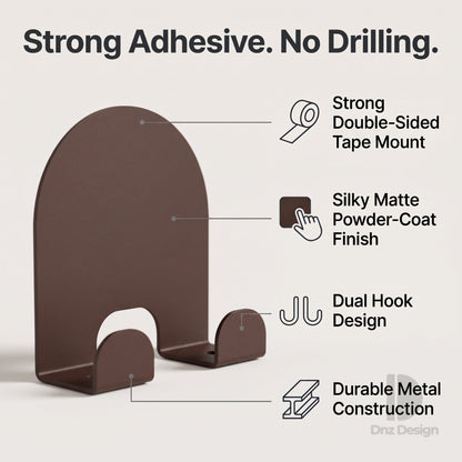 ARKO No-Drill Wall Hook - Adhesive Key Holder & Towel Hook Set