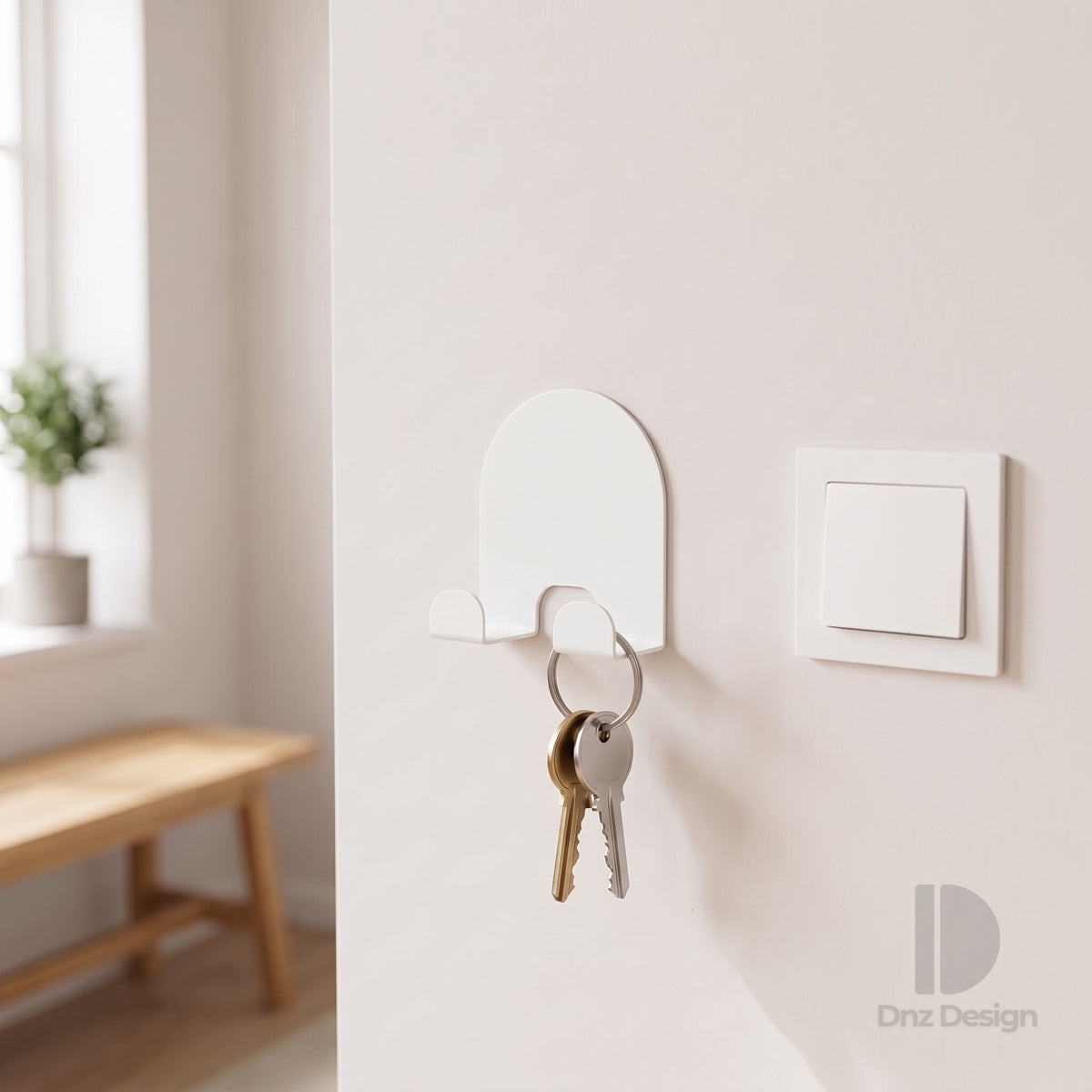 ARKO No-Drill Wall Hook - Adhesive Key Holder & Towel Hook Set