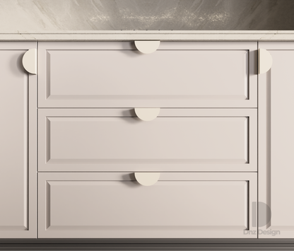 HALO Half-Moon Cabinet Handle - Minimalist Metal Drawer Pull