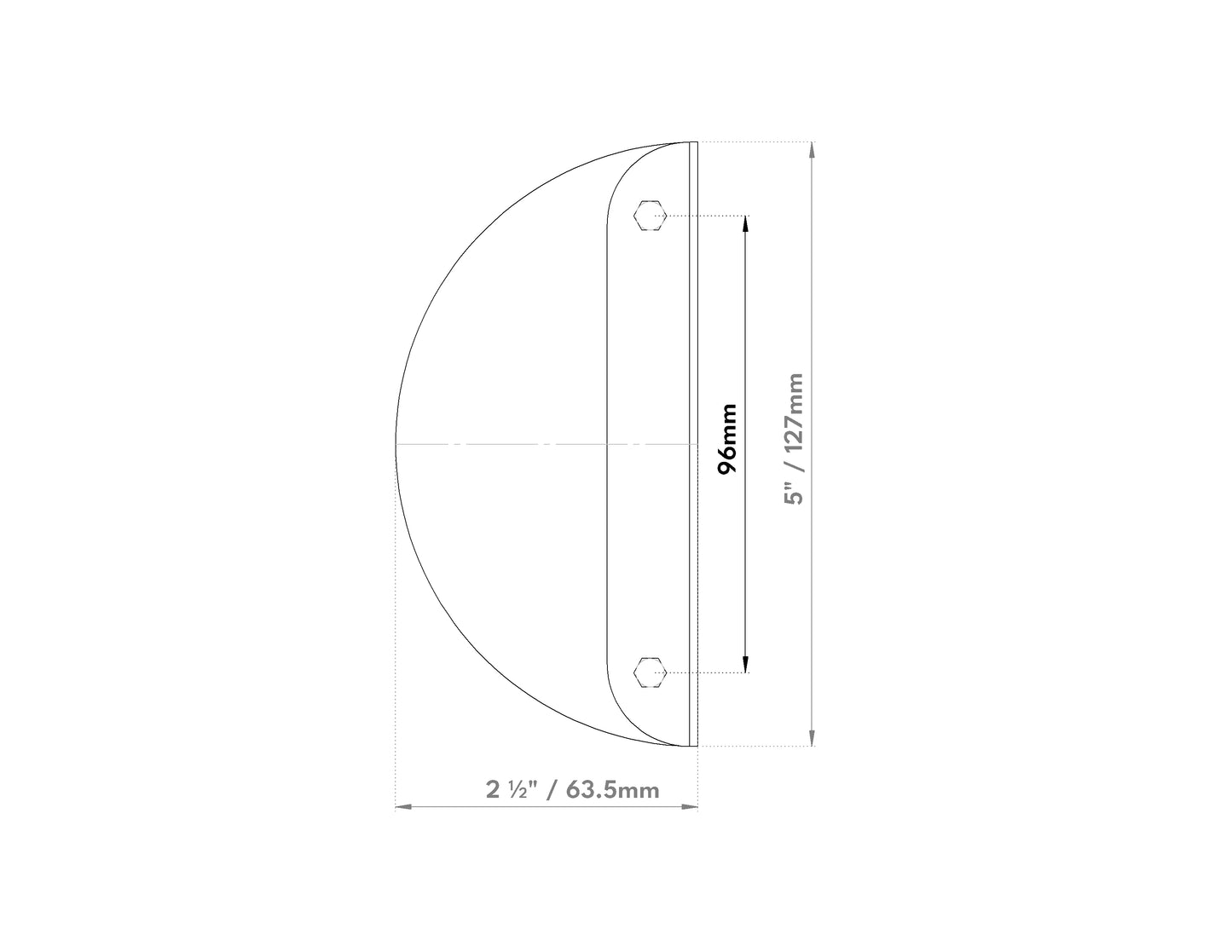 HALO Half-Moon Cabinet Handle - Minimalist Metal Drawer Pull