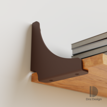 ARCUS Curved Shelf Bracket - Heavy Duty Steel | Set of 2