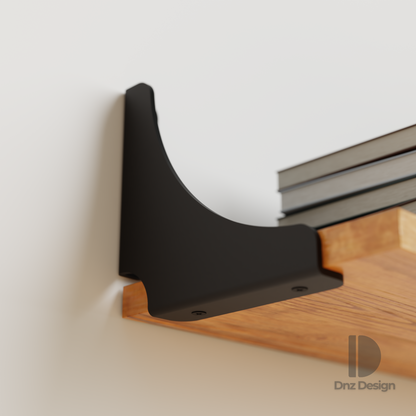 ARCUS Curved Shelf Bracket - Heavy Duty Steel | Set of 2