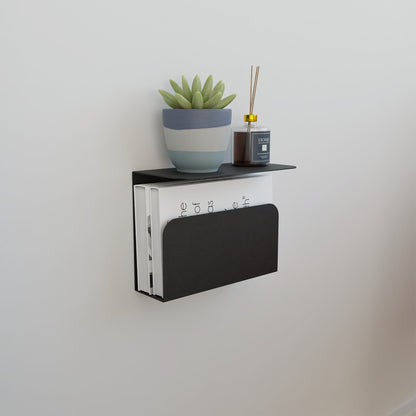 Floating Nightstand with Bookshelf, Modern Floating Bedside Table, Minimalist Bookshelf Decor, Desk Shelf
