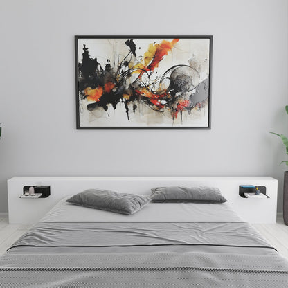 minimalist wall mounted dual floating nightstand shelf