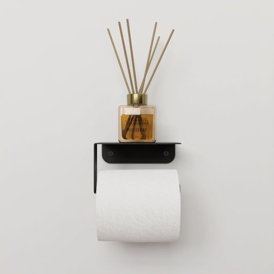 Minimalist Toilet Paper Holder, Bathroom Shelf with Toilet Paper Holder, Bathroom Accessories, Modern Metal Paper Holder